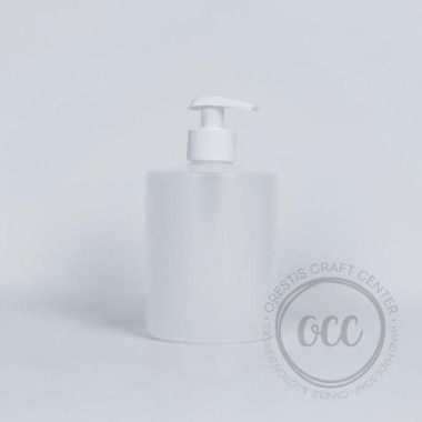 Plastic Lux Bottle 500 ml with white pump