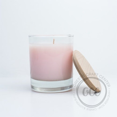 Wooden cap for candle jars