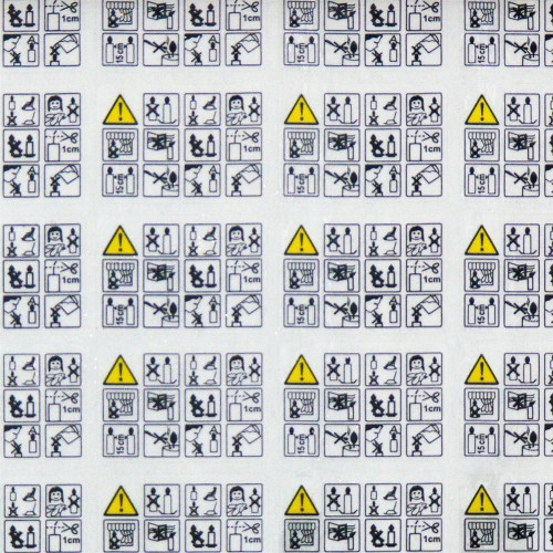 Candle safety labels