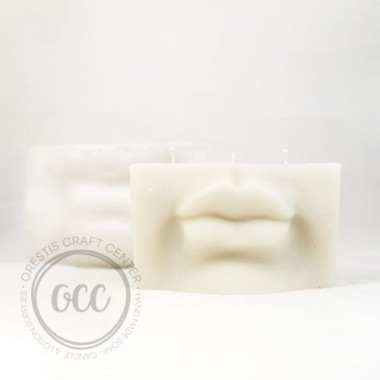 Female lips for candle