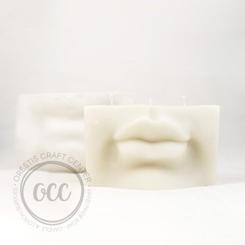 Female lips for candle