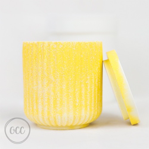 Stripped jar with lid