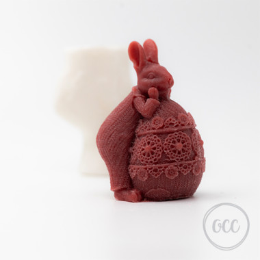 Retro Bunny with Egg
