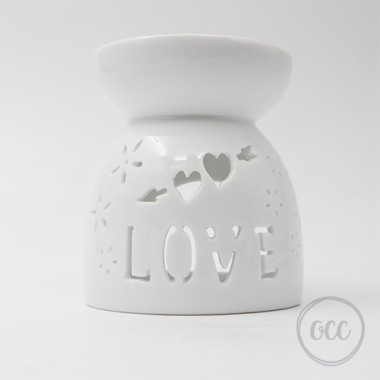 Ceramic burner white LOVE