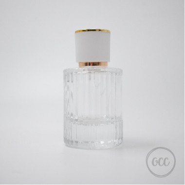 Glass perfume bottle with...