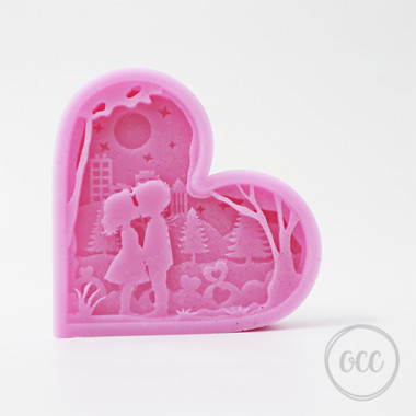 Heart with couple (for soap)