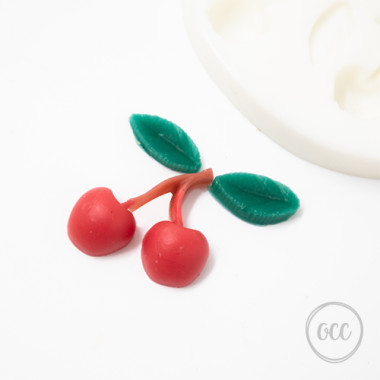 Cherries with leaves