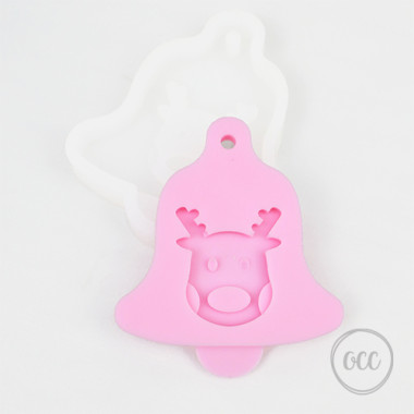 Bell with reindeer pendant